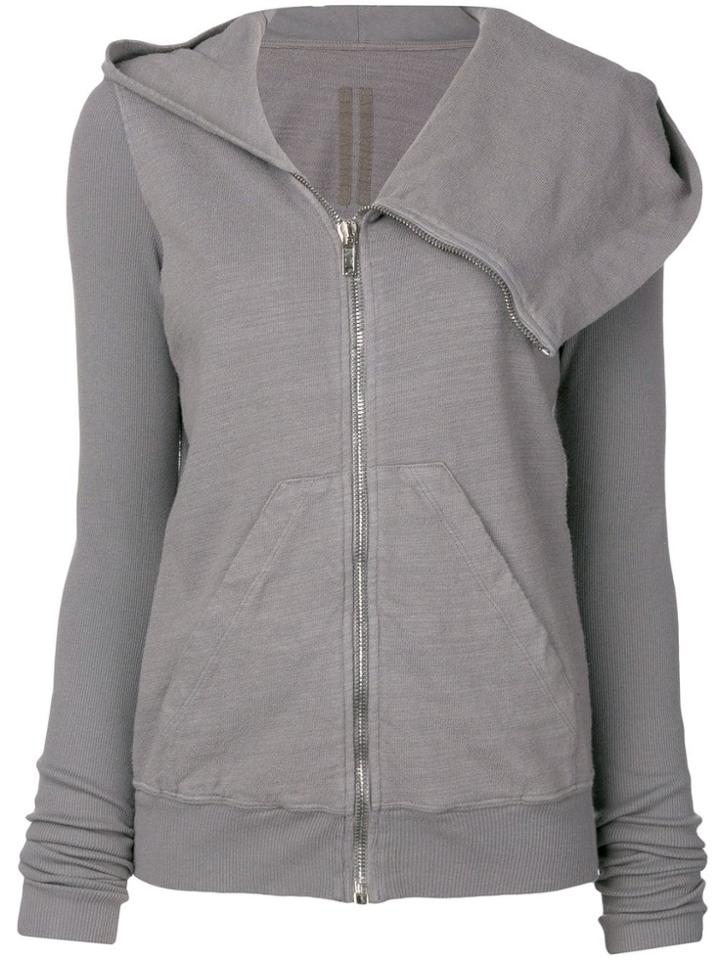 Rick Owens Drkshdw Layered Zip Hoodie - Grey
