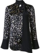 Cinq A Sept Floral Print Blouse, Women's, Size: Xs, Black, Silk