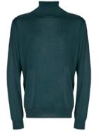 Corneliani Turtle-neck Fitted Sweater - Green