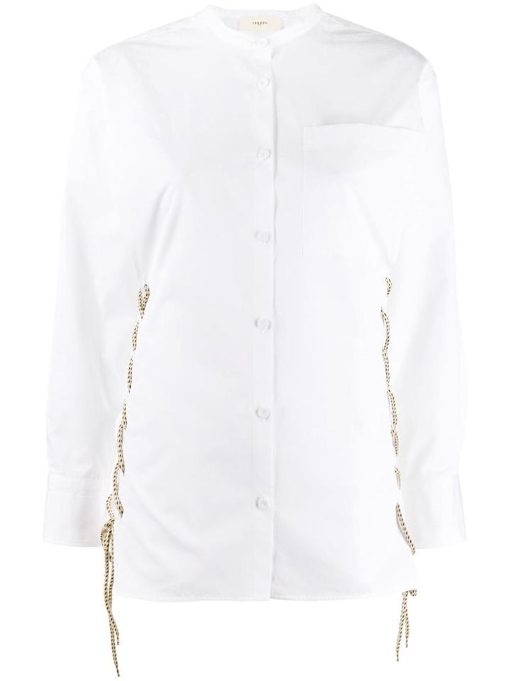 Ports 1961 Lace-up Detail Shirt - White
