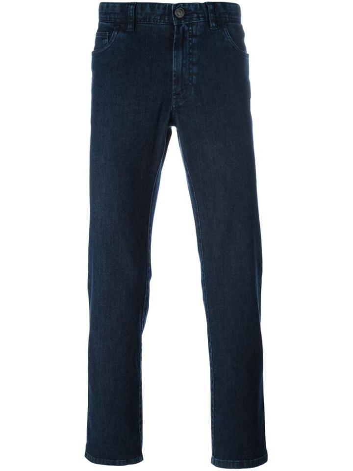 Brioni Classic Fit Jeans, Men's, Size: 38, Blue, Cotton/spandex/elastane