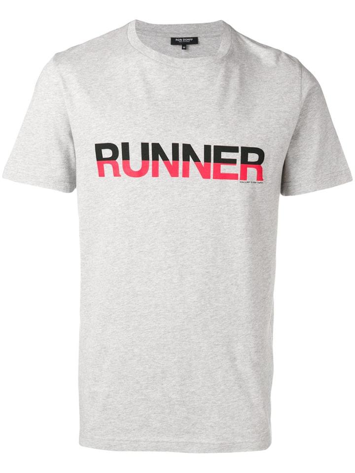 Ron Dorff Runner Print T-shirt - Grey