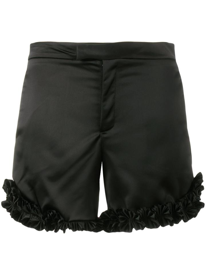 Jour/né Ruffle Trim Shorts - Black