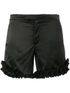Jour/né Ruffle Trim Shorts - Black