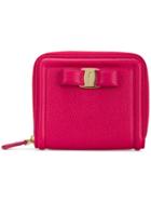 Salvatore Ferragamo Vara Bow Zipped Wallet - Pink & Purple