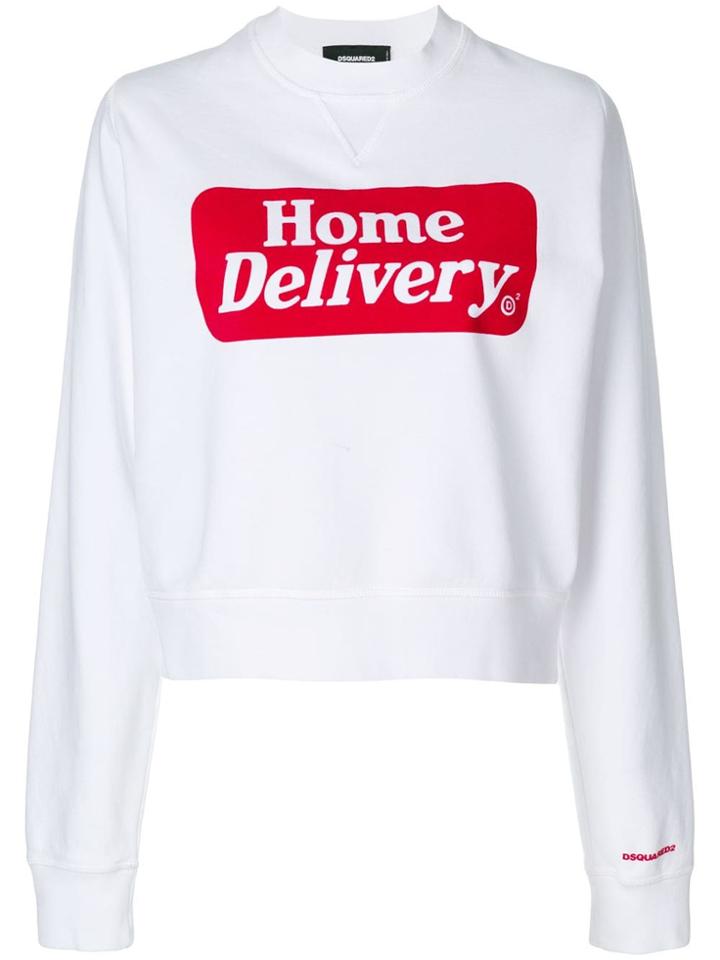 Dsquared2 Home Delivery Print Sweatshirt - White