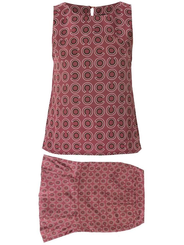 Chanel Pre-owned Geometric Print Two-piece Set - Purple
