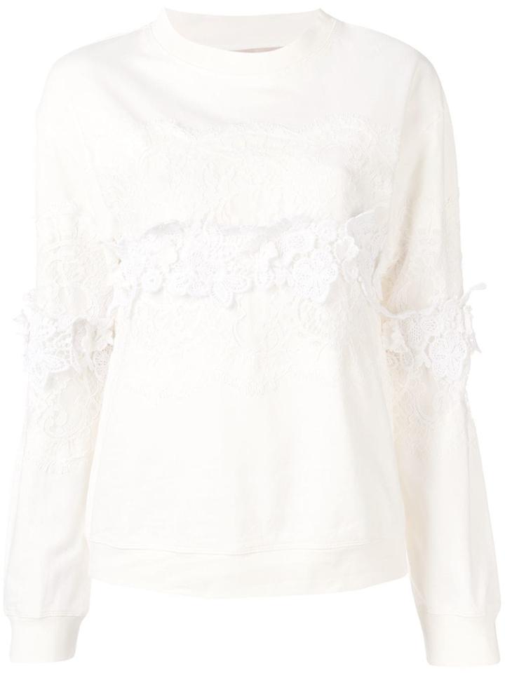 Twin-set Broderie Anglaise Panel Jumper - White