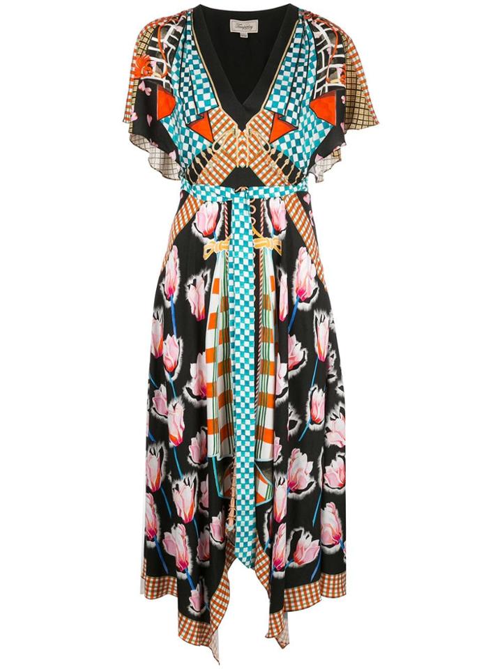 Temperley London Colour-block Midi Dress - Black