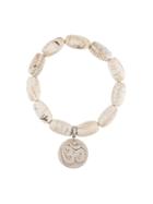 Loree Rodkin Beaded Diamond Charm Bracelet, Women's, White, Sterling Silver/diamond/18kt White Gold/shell