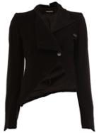 Ann Demeulemeester Asymmetric Jacket, Women's, Size: 36, Black, Cotton/nylon/viscose/wool