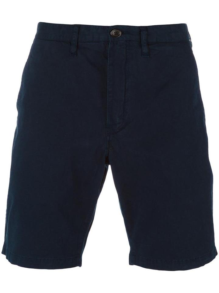 Ps By Paul Smith Cargo Shorts, Men's, Size: 36, Blue, Cotton/spandex/elastane