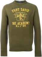 Polo Ralph Lauren Printed Crew Neck Sweatshirt, Men's, Size: Xl, Green, Cotton/polyester