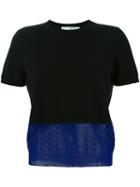 Victoria Beckham Panelled Knit Top, Women's, Size: 3, Black, Silk/cotton/cashmere