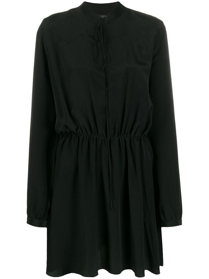 Amiri Silk Crepe Blouse Dress - Black