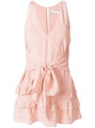 Iro Ruffled Tie Dress - Pink & Purple