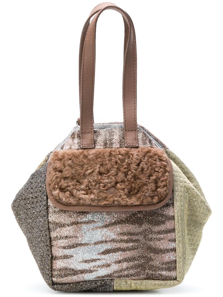 Carmina Campus Mini Bucket Bag - Metallic