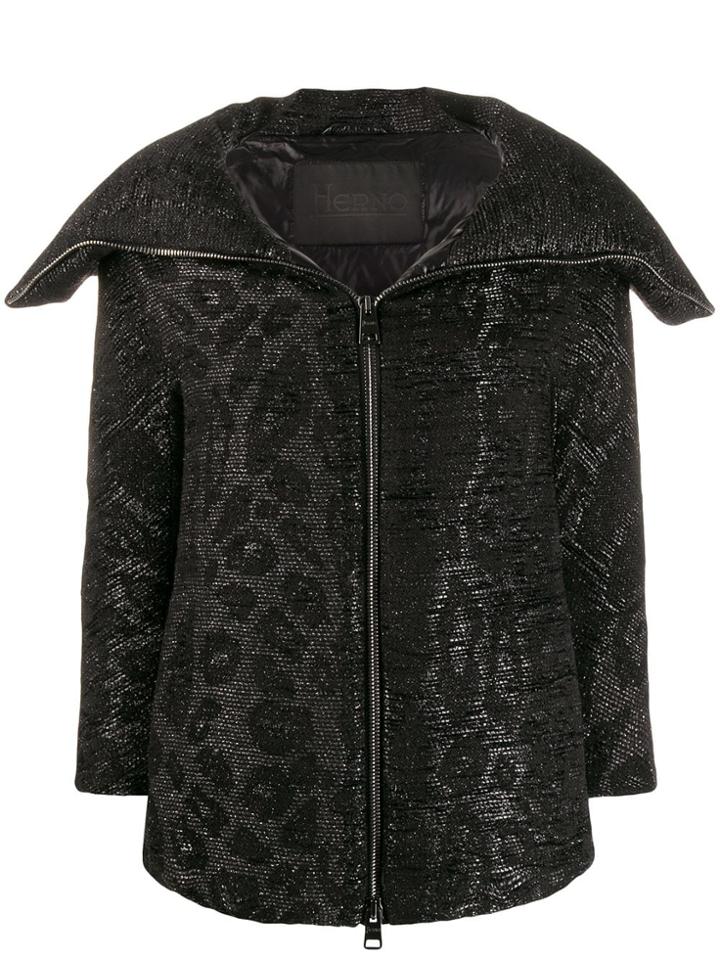 Herno Metallic Puffer Jacket - Black