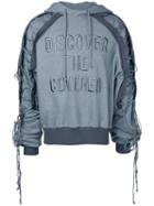 Juun.j - Laced Sleeve Hoodie - Men - Cotton - M, Grey, Cotton