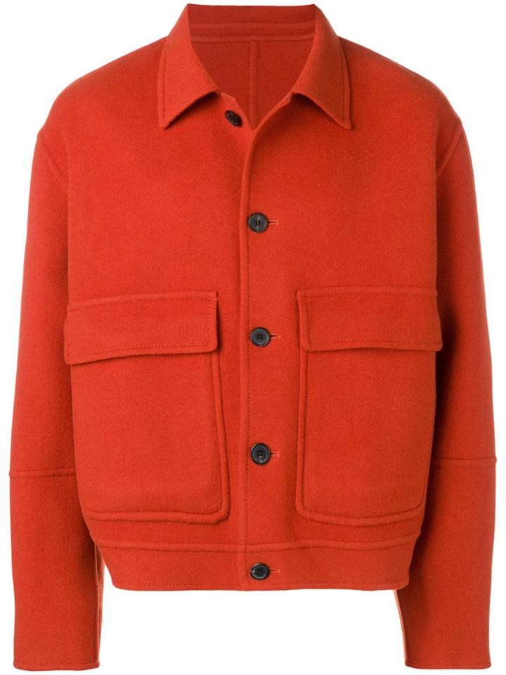 Ami Paris Unlined Short Jacket - Orange