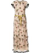 Red Valentino Floral Embroidery Long Dress - Nude & Neutrals