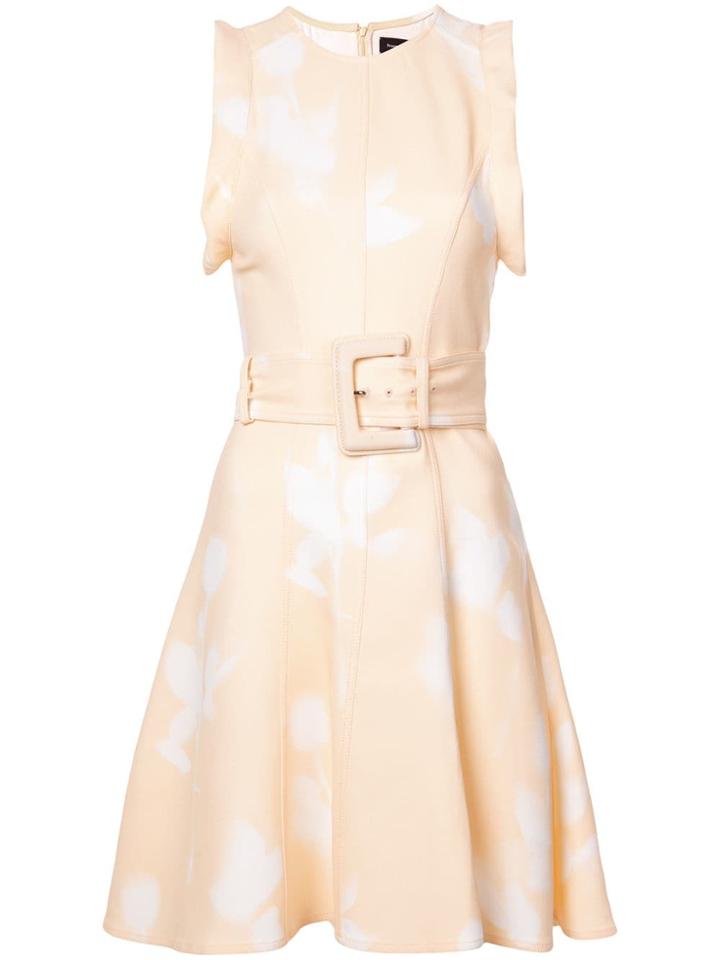 Proenza Schouler Rose Imprint Belted Dress - White