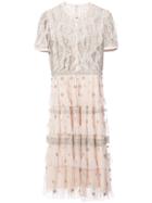 Needle & Thread Sequin Embroidered Ruffled Dress - Pink & Purple
