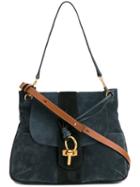 Chloé - 'lexa' Tote - Women - Cotton/leather/suede - One Size, Blue, Cotton/leather/suede