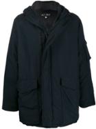 Giorgio Armani Pre-owned 1990s Padded Hooded Coat - Blue