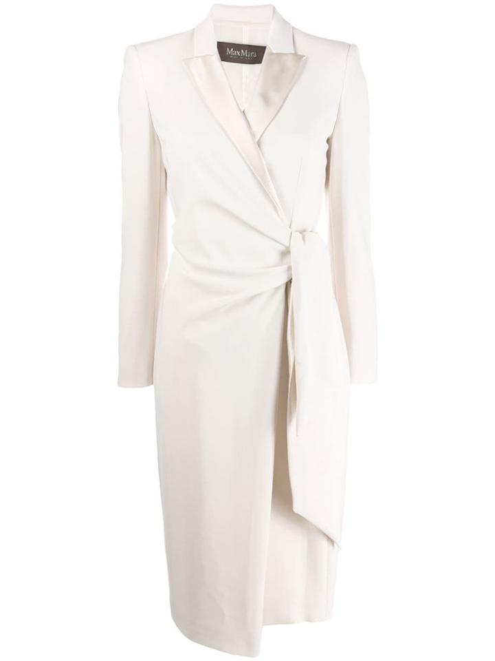 Max Mara Tie Waist Dress - White