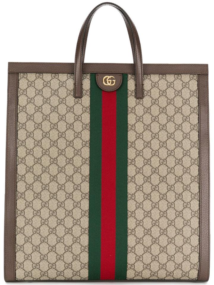 Gucci Ophidia Gg Supreme Tote - Nude & Neutrals