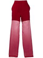 Helmut Lang Organza Straight-leg Trousers - Red