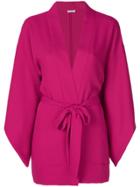 P.a.r.o.s.h. Belted Kimono Jacket - Pink & Purple