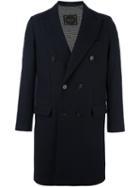 Paltò Double Breasted Coat, Men's, Size: 46, Blue, Cotton/nylon/polyester/wool