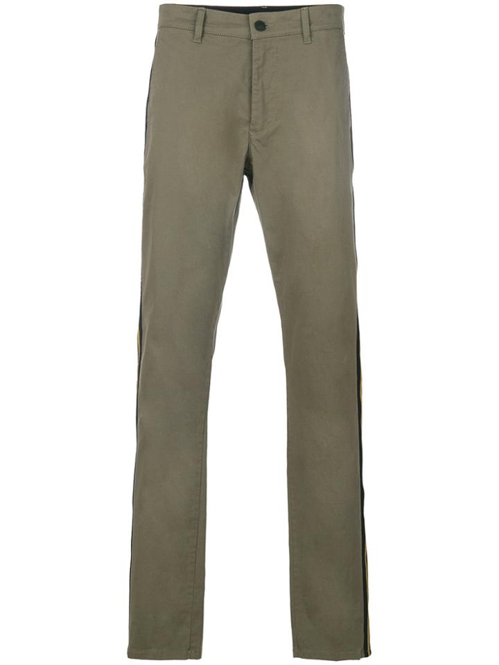 Hydrogen Chic Striped Chino Trousers - Green