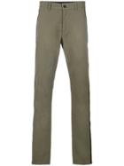 Hydrogen Chic Striped Chino Trousers - Green
