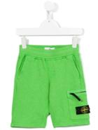 Stone Island Kids Zipped Pocket Shorts, Boy's, Size: 10 Yrs, Green