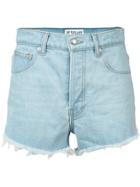 Valentino Scalloped Shorts With Braces - Blue