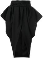 Jacquemus Structured Drape Skirt - Black