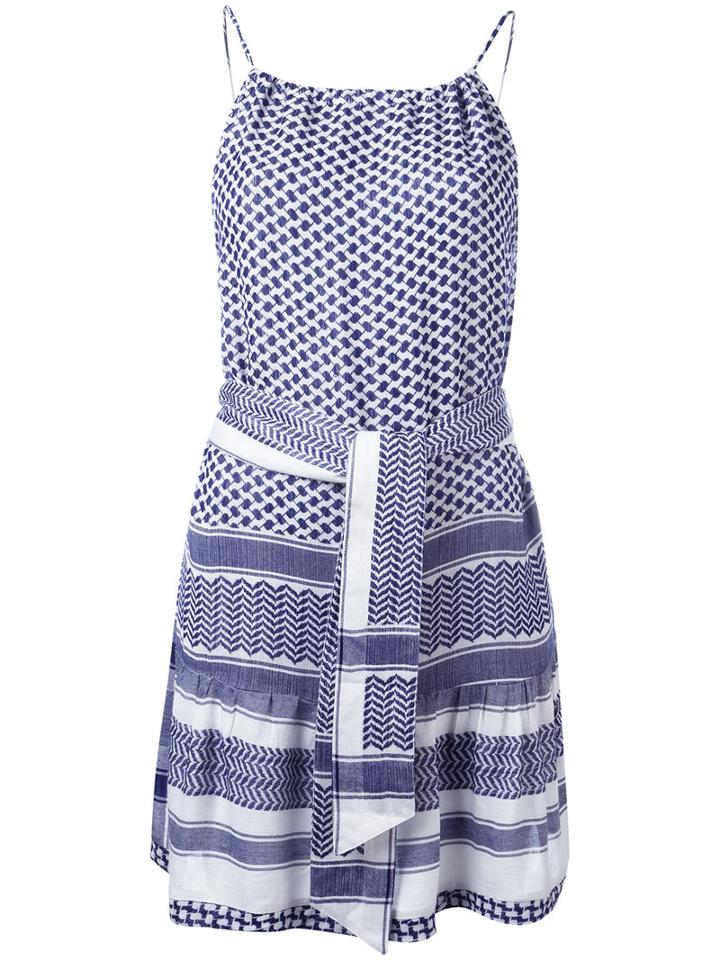 Cecilie Copenhagen - Strappy Belted Dress - Women - Viscose - 2, Women's, Blue, Viscose