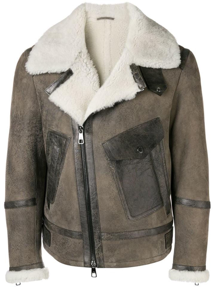 Neil Barrett Fur-lined Jacket - Brown