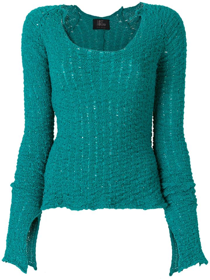 Lost & Found Ria Dunn Long-sleeve Fitted Sweater - Green