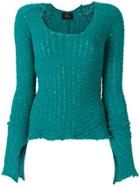 Lost & Found Ria Dunn Long-sleeve Fitted Sweater - Green