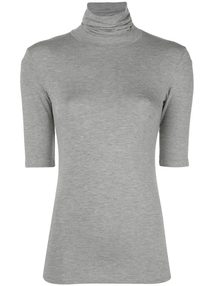 Majestic Filatures Short-sleeve Turtleneck Jumper - Black