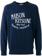 Maison Kitsuné - 'palais Royal' Pattern Jumper - Men - Cotton - L, Blue, Cotton