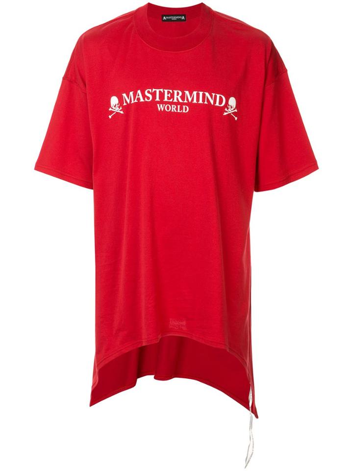 Mastermind Japan Asymmetric Logo Print T-shirt - Red