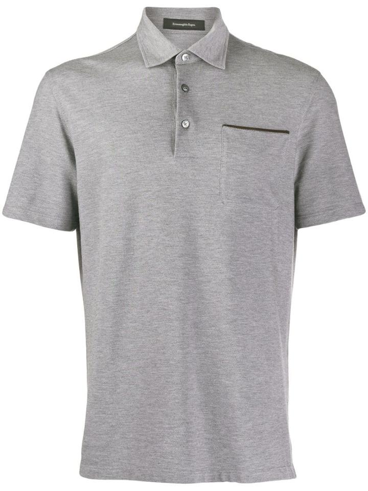 Ermenegildo Zegna Short Sleeve Polo - Grey