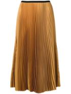 Blanca Pleated Straight Skirt - Neutrals