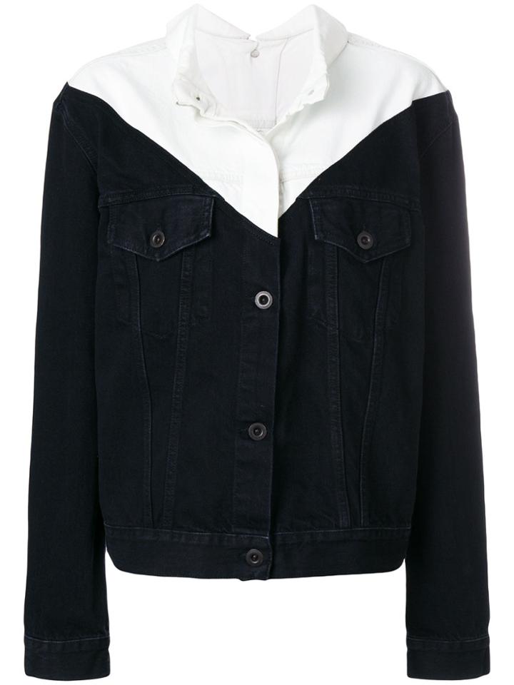 Unravel Project Two-tone Denim Jacket - Black