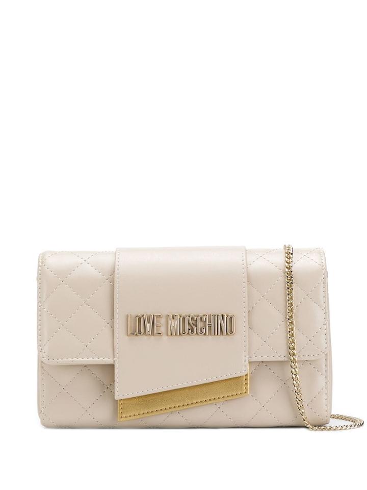 Love Moschino Quilted-effect Shoulder Bag - Neutrals